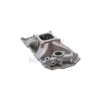 Collecteur d'admission à plan unique surélevé en aluminium satiné argenté usiné CNC MATCHWAY pour moteur Chevy SBC Vortec 350 V400