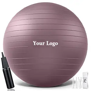 High Quality Multi Color Anti-burst Yoga Ball Slip resistance fitness custom sized pvc Pilates Yoga Ball