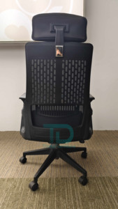 Chaise pivotante de bureau avec tissu ergonomique en maille à pattes croisées pour le travail des invités à la maison - Product Image 6