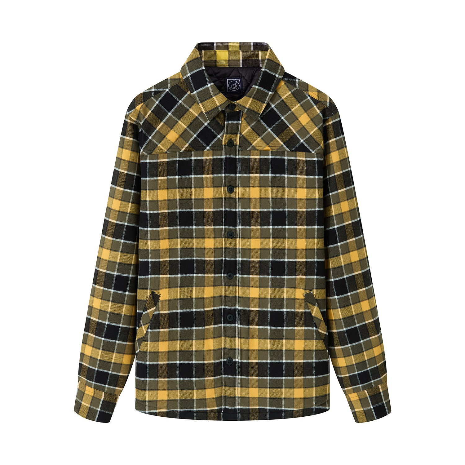 YELLOW/BLACK BIG PLAID