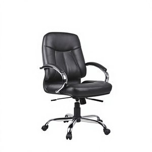 Tough Manager Chrome Base Premium Leather Office Chair Malaysia - Product Image 1