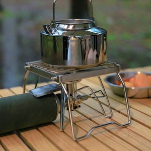 Folding Backpacking Camping Stove <b>Oven</b> BBQ <b>Grill</b> Rack Stand Rack Stainless Steel Folding Camping Barbecue - Product Image 4