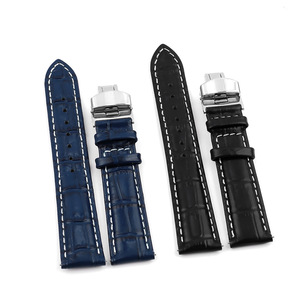 Correa de <span class=keywords><strong>Reloj</strong></span> Delgada de Lujo con Patrón de Bambú en Cuero Genuino, con Cierre de Hebilla, Negra/Azul/Café, Éxito de Ventas en <span class=keywords><strong>AliExpress</strong></span> - Product Image 1