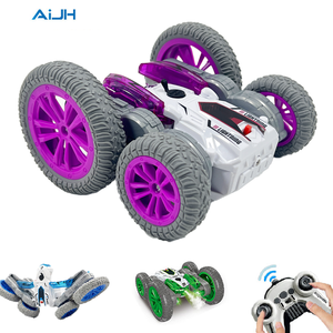 Coches RC AiJH con Luces LED Laterales, Coche de Carreras RC Recargable, Juguete para Niños, Doble Cara, Giros de 360 Grados, Coche Acrobático RC Giratorio - Product Image 1