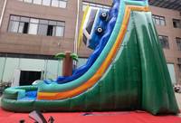 Château gonflable géant commercial pour jardin, grand format, pas cher, avec toboggan aquatique gonflable et piscine, fabriqué par des fabricants