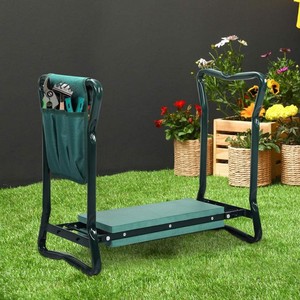 <b>Portable</b> Foldable Garden Kneeler Seat Heavy Duty Durable Garden <b>Stool</b> with Large Tool Pouch Bag - Product Image 1
