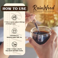 Résine de Shilajit Pur de l'Himalaya Rainwood Supply OEM, 10% d'Acide Fulvique Liquide