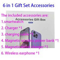 Vente directe usine : Coffret cadeau d'accessoires 6-en-1 pour téléphone et montre connectée (chargeur, batterie externe) pour iPhone