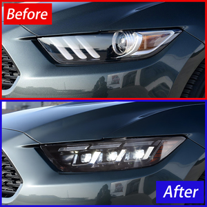 Pour Ford <span class=keywords><strong>Mustang</strong></span> 2015-2017 LED Auto Phares Assemblage 100W Dynamique Clignotant 3 Projecteur Lentille Nouvelle Voiture Avant Lampes Accessoires - Product Image 3