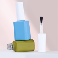Nouveau design 2026, faible MOQ, couleur unie, OEM ODM, flacons en verre vides de 10 ml et 12 ml pour vernis à ongles gel et huile pour cuticules, avec pinceaux et bouchons