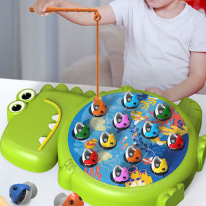 Caña de Pescar Magnética Simple con Diseño de Dinosaurio, de Plástico ABS, Juguete Educativo Montessori para Niños de 5 a 7 Años, Giratoria con Batería - Product Image 2