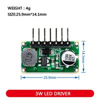 1W/2W/3W LED Driver 350mA/700mA PWM Gradation Entrée 5-35V DC Module à courant constant