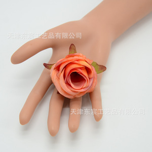 ดอกกุหลาบประดิษฐ์ Dongchen Crafts ขนาด 5.5 ซม. ดอกไม้ผ้าไหมสำหรับตกแต่งงานแต่งงาน ของตกแต่งบ้าน อุปกรณ์ประกอบฉากสำเร็จการศึกษา - Product Image 2
