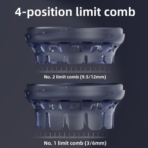 Tondeuse à cheveux professionnelle sans fil rechargeable avec design étanche IPX7 et affichage LED de la puissance pour hommes, usage domestique ou par un barbier - Product Image 3