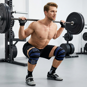 SAAR INDUSTRIES – Soutien de genou réglable, robuste et respirant, antidérapant, à haute élasticité, pour l'entraînement physique – Qualité supérieure - Product Image 1
