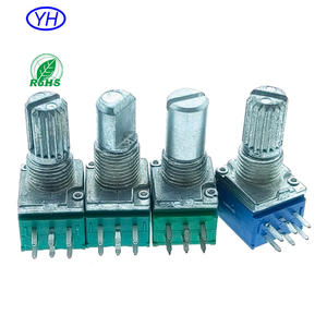 Potenciómetro estéreo Alpha B250K 20K RK097 9mm Doble Canal A20K B203 10K 100K Montaje Horizontal en PCB 6 Pines WH9011A Potenciómetro 10K - Product Image 1