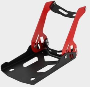 Soporte de Fijación de Rueda Delantera para Remolque de Motocicleta de Acero Rojo con Limitador de Estacionamiento de Neumáticos y Marco - Product Image 5