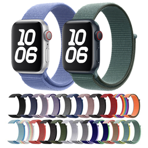 Bracelet de montre intelligente en nylon respirant pour <span class=keywords><strong>Apple</strong></span> <span class=keywords><strong>Watch</strong></span> Series 11/10/9/8/<span class=keywords><strong>7</strong></span>/Ultra/SE <span class=keywords><strong>45</strong></span>/46/49mm 40/41/42mm - Product Image 1