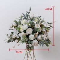 Nouvelle Composition Florale Géométrique en Soie pour Bougeoir, Décoration de Table et Scène de Mariage