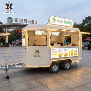 Trailer Makanan Bergerak OEM <span class=keywords><strong>Burger</strong></span> Concession, Trailer Concession Ukuran Kustom, Truk Makanan Stainless Steel Flattop Dengan Dapur Lengkap - Product Image 3