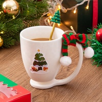 Logo personnalisé, vente en gros, tasse à expresso en porcelaine écologique pour couple, design moderne et luxueux, 380 ml, idées de cadeaux de Noël