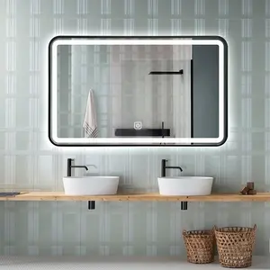 Bolen Exquisite Design Wall Hanging Rectangle Aluminium Framed Led Smart Mirror Bathroom Hotel Decorative Mirror For Wholesales