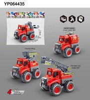 Camion de pompiers, de police ou militaire en plastique ABS écologique Lijia, jouet à friction pour enfants, pour l'intérieur et l'extérieur, idéal comme cadeau
