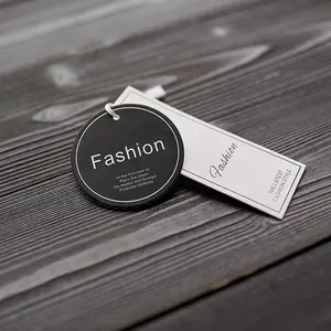 Label Gantung Kertas Kardus Putih Mewah Kustom Harga Pabrik untuk Perhiasan Swing Tag Kertas Seni Tag Gantung untuk Tas Jeans Garmen