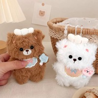 Vente en gros populaire : Peluche mini de 4 pouces, douce, haut de gamme, multi-styles, personnalisable en usine, pour machine à griffes, portable, en forme de pendentif de dessin animé