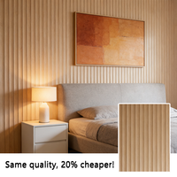 Panneau mural en bois massif, revêtement mural intérieur imperméable, panneau de plafond, panneau décoratif en lattes pour appartement, hôtel, vente en gros
