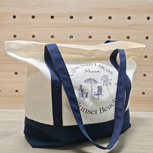 Bolsa <span class=keywords><strong>de</strong></span> Playa Reutilizable para Compras, Bolsa Promocional <span class=keywords><strong>de</strong></span> Playa Personalizada, Bolsa Grande <span class=keywords><strong>de</strong></span> Dos Tonos con Fuelle - Product Image 2