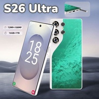 S26 Ultra 5G MTK Octa Core LTE Dual SIM, Teléfono Inteligente Empresarial, Pantalla HD OLED de 90Hz, Cámara Trasera de 108MP, Android 15, Más de 8000mAh, 512GB