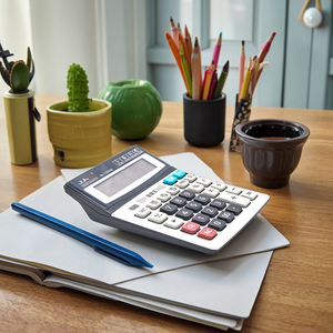 เครื่องคิดเลขพูดตั้งโต๊ะอิเล็กทรอนิกส์12หลักของขวัญสำนักงาน - Product Image 4