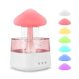 CE Smart Home Appliances Colorful Night Light Ultrasonic Aroma Essential Oil Diffuser Mushroom Water Drip Rain Cloud Humidifier