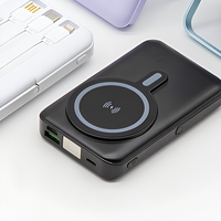 Idée cadeau d'affaires : Batterie externe magnétique sans fil à charge rapide 22,5 W pour téléphone portable, 10000 mAh, avec câble, impression UV, promotionnelle OEM