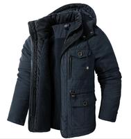 Vestes Polaires d'Hiver en Gros Manteaux Chauds Décontractés pour Hommes Manches Longues en Coton Épais Blousons à Capuche pour Hommes Vêtements d'Extérieur