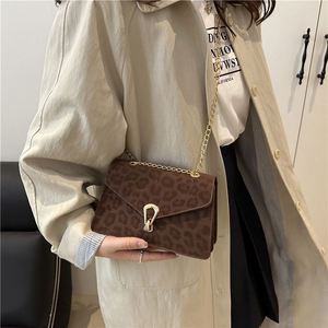 Bolso Cuadrado Pequeño de Moda, Bolso Bandolera Retro con Estampado de Leopardo, Bolsos de Hombro para Mujer, Marca de Lujo - Product Image 1