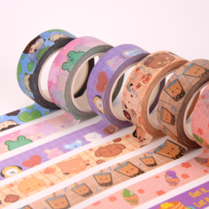 Tùy Chỉnh Dễ Thương Phim Hoạt Hình Washi Băng | Tùy Chỉnh Kích Thước, Đầy Màu Sắc Trang Trí Băng Cho Bullet Tạp Chí & DIY Thủ Công Mỹ Nghệ - Product Image 5