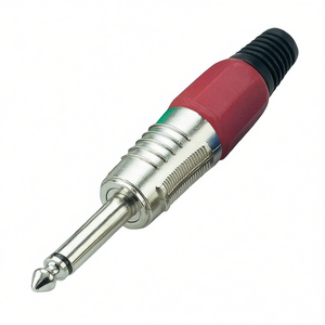 Conector Mono Jack de 6.3mm Rojo para Cables de Instrumentos - Product Image 2