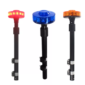 Mât de balise rotatif de moto support de poteau sur mesure led clignotant vert ambre balise flexible en aluminium pour balise - Product Image 5