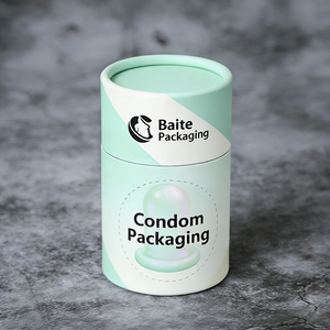 Emballage en cylindre de papier personnalisé de haute qualité - Logo imprimable, design hygiénique pour boîtes cadeaux de préservatifs - Product Image 2