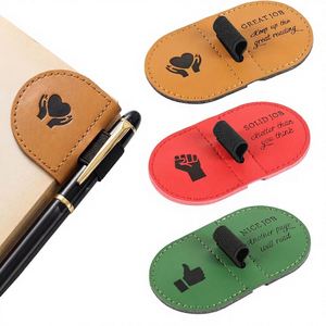 Marcador Magnético con Soporte para Bolígrafo, Clip de Cuero PU para Marcar Páginas, Regalo para Amantes de la Lectura - Product Image 1