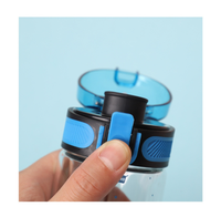 Bouteille d'eau en verre borosilicate portable à double paroi, ml, bouteille d'eau en verre avec couvercle gonflable pour la pratique sportive