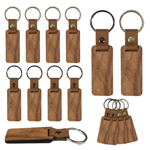 Cross-border Mingou LS006 Blank Wood Coin Holder Keychain Pendant Laser UV Printing Eco-friendly DIY Customizable for