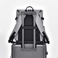Nouveau sac à dos pour ordinateur portable, design épuré, logo personnalisé, imperméable, en tissu Oxford enduit PU, pour l'université, l'école, le travail, avec plusieurs poches multifonctions