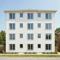 Bâtiment résidentiel préfabriqué à 4 étages en structure acier, longue durée de vie, appartement en structure acier sur mesure pour le développement de logements
