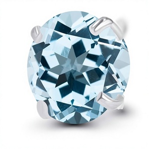 925 Sterling Silver 5*7mm Oval Sky <b>Blue</b> Topaz Gemstone <b>Stud</b> Genuine Fine Jewelry Trendy Anniversary Gift <b>Stud</b> <b>Earrings</b> for Women - Product Image 1