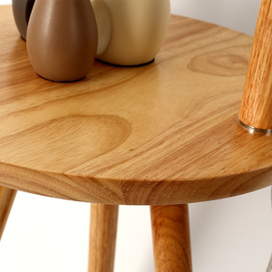 Lampadaire d'angle LED moderne en bois trépied de petite taille avec plateau de rangement E27 Base haute CRI 95 pour la décoration du salon et de la chambre à coucher - Product Image 4