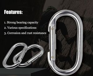 Professional Portable Waterproof Quick-hanging High Strength Alloy Steel Carabiners <b>Fire</b> Safety Buckles Mountaineering - Product Image 6