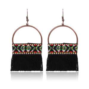 Pendientes de Borla Estilo Bohemio, Chapados en Bronce Antiguo, Pendientes Colgantes para Mujer, Joyería de Fiesta, Accesorio de Moda - Product Image 1